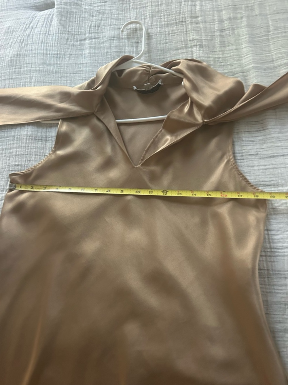 Kasper Satin Tan Blouse - Picture 11 of 12
